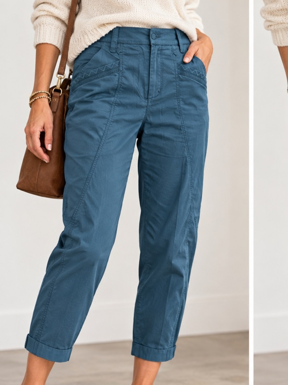 Anthropologie Ellie Utility Cargo Pants – Blue/Teal – Size 4